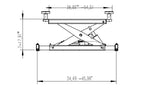 Olympic 7,000 lb. Universal Adjustable Width Rolling Bridge Jack Fits All 4-Post Lifts / Hand Operated Pneumatic YZRCJ-7