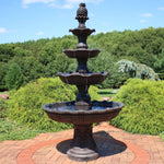 Sunnydaze 4-Tier Grand Courtyard Outdoor Water Fountain - 80" H FC-73850