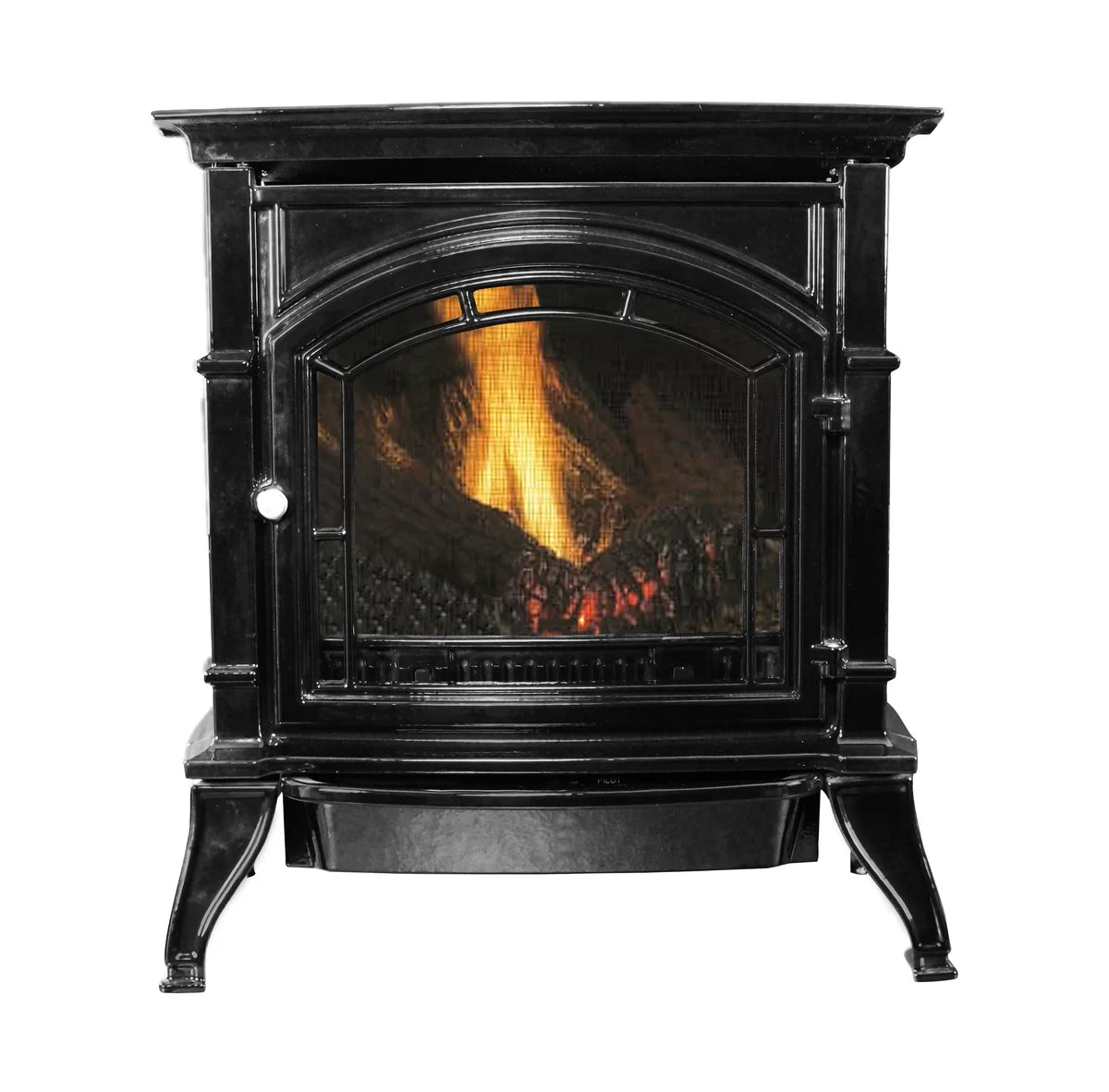 Ashley 1,500 Sq Ft Vent Free Cast Iron Liquid Propane Gas Stove – Black AGC500VFLP