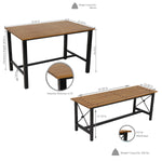 Sunnydaze European Chestnut 3-Piece Patio Dining Set DMR-935-942-2