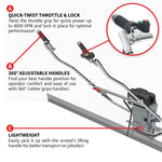 Tomahawk Battery Powered Vibrating Concrete Power Screed 36V/5Ah Float Finishing Tool eTVSA