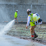 Tomahawk 6.5 Gallon Backpack Concrete Sprayer .5 GPM Gas Finishing Tool for Cement Sealant Curing Stain TCS6.5