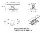 Olympic 6,000 lb. Center Bridge Jack For 4-Post Lifts / Hand Pump Hydraulic Ram / Adjustable Arms HLCJ-6