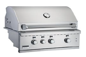 Broilmaster Stainless Steel NG 34" 3-Burner Gas Grill Head BSG343N