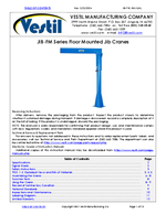 Vestil Steel Floor Mounted Jib 80-3/8 In. I-Beam 4000 Lb. Capacity Blue JIB-FM-40