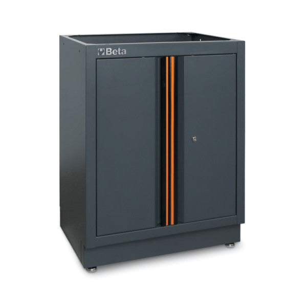 Beta C45PROX+MA Garage Tool Storage Cabinet System, Stainless Steel Coated Worktop 116.34" L x 19.49" D x 78.74" H C45PROX+MA
