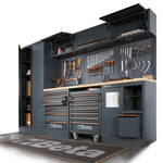 Beta C45PROX+MA Garage Tool Storage Cabinet System, Stainless Steel Coated Worktop 116.34" L x 19.49" D x 78.74" H C45PROX+MA