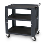 Beta C51 Orange Easy Trolley 3-Shelf Utility Shop Cart, Locking Caster, 440lb. Load Capacity C51