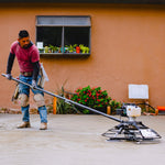 Tomahawk 30" Portable Concrete Power Trowel with 18ft Bull Float Handle 37cc Engine JXPT30T