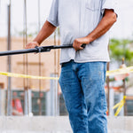 Tomahawk 30" Portable Concrete Power Trowel with 18ft Bull Float Handle 37cc Engine JXPT30T