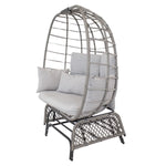 Sunnydaze Double Outdoor Egg Chair with Legs with Cushions and Pillows - Gray DL-912