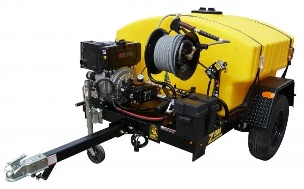 Cam Spray Trailer Mounted Diesel Powered 4.5 gpm, 4000 psi Cold Water Pressure Washer 4045DTE