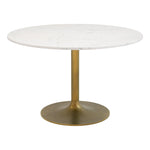 Zuo Ithaca Dining Table White & Gold 101845