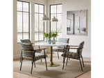 Zuo Ithaca Dining Table White & Gold 101845