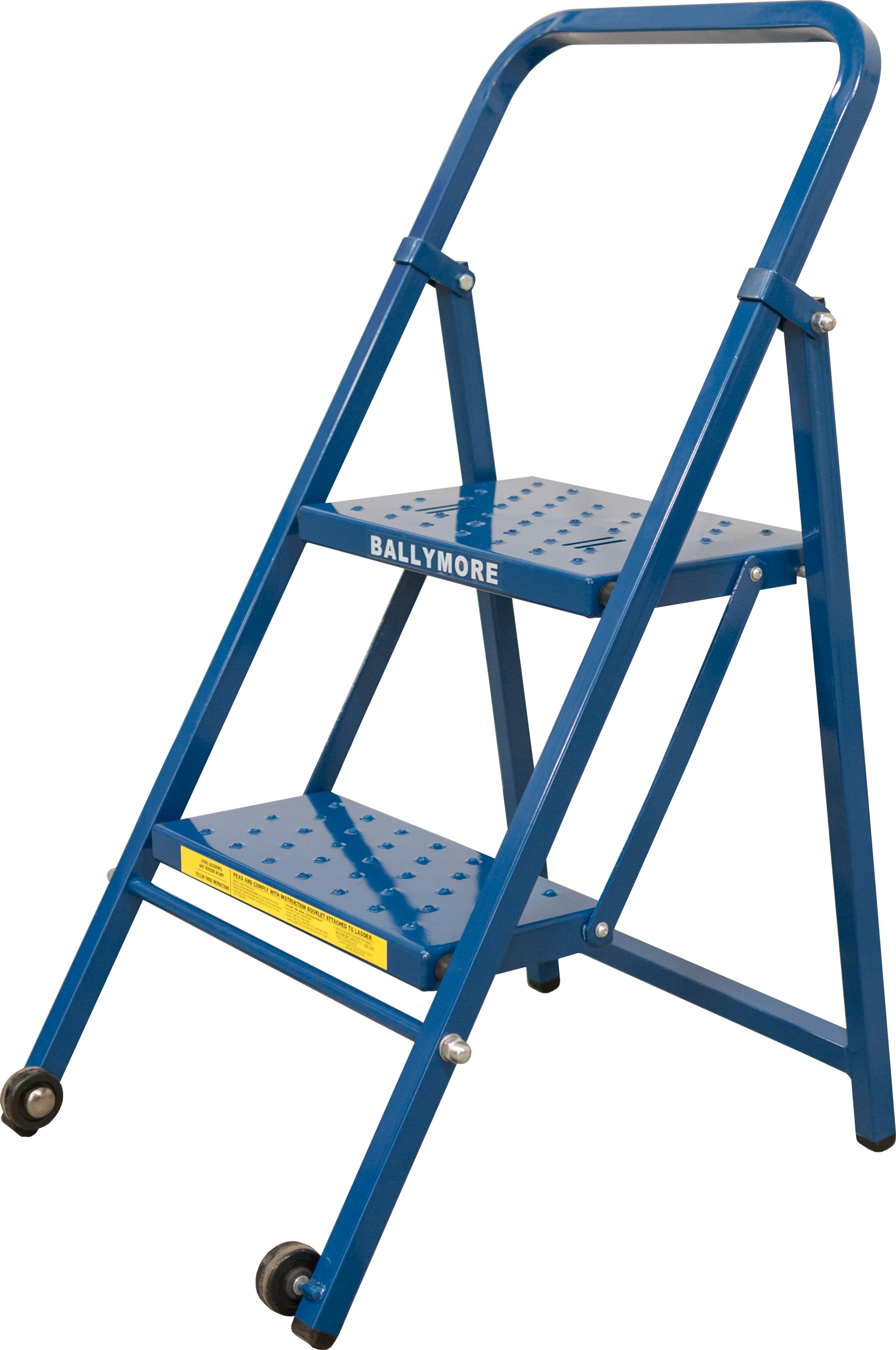Ballymore Thin Line Ladder, 50° Incline, 2 Step, 21 in Wide Base, 10 in Deep Top Step, Perforated Tread TL218P