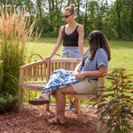 Sunnydaze Outdoor Wooden Teak Banana Bench for Garden or Patio - 59" W LAX-5191