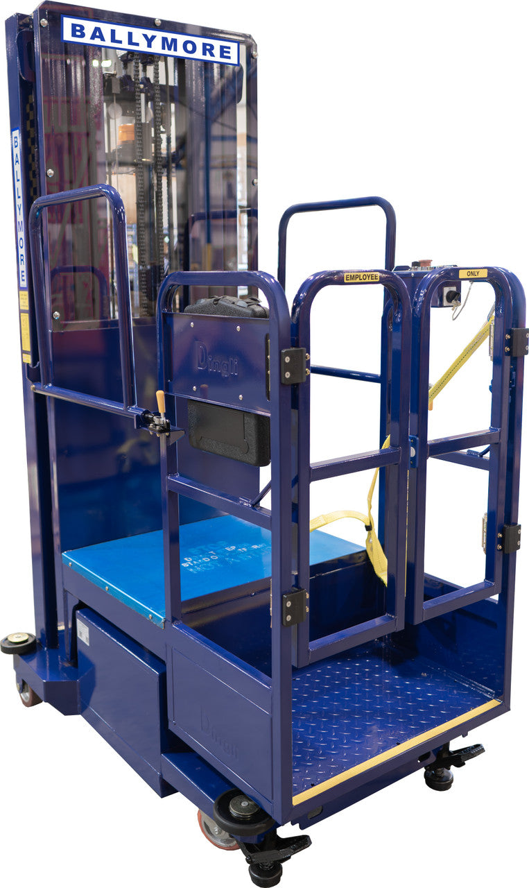 Ballymore Personnel Lift: Push-Around, Battery, 650 lb Load Capacity, 7 ft 6 in Closed Height PS-15