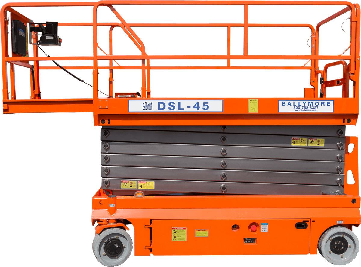Ballymore Drivable Scissor Lift 45' Platform, 500 Lb. Capacity DSL-45