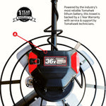 Tomahawk 30" Battery-Powered Portable Power Trowel with 18ft Bull Float Handle eJXPT30