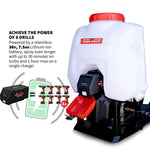 Tomahawk 5 Gallon Battery Powered Backpack Sprayer 36V Electric 30 Ft Reach Adjustable Flow for Lawn, Pest, Weed, and Fertilizer Applications eTPS25