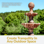 Sunnydaze Large Tiered Ball Outdoor Fountain - 80" H FC-73803