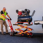 Tomahawk Electric Hydraulic Lift Table – 600 lb, 59 in. Extension Portable Powered Scissor Lift Cart for Warehouses, Shops & Material Handling TLIFT600