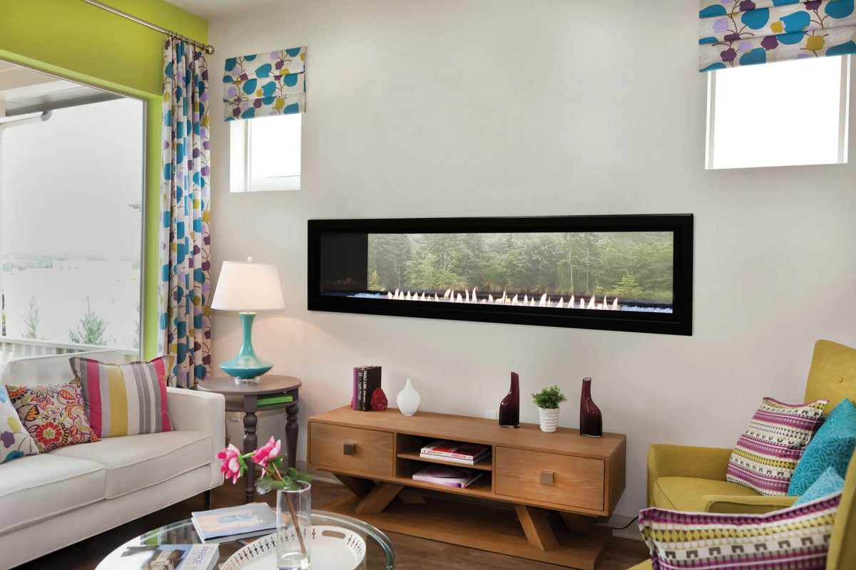 American Hearth 60 Inch Boulevard Linear See-Through Vent Free Gas Fireplace - Intermittent Pilot VFLB60SP90