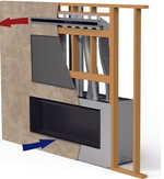 True North TN20 Wood Stove Met Black Series B TN20.LEGB