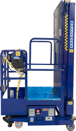 Ballymore Personnel Lift: Push-Around, Battery, 650 lb Load Capacity, 7 ft 10 in Closed Height, 6 in PS-12
