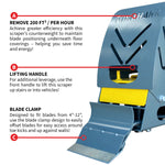 Tomahawk Electric Floor Scraper Vinyl Stripper Carpet Wood Floor Remover TSCP8