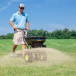 Spyker Commercial Push Spreader | Powder Coated | 13-In. Wheel | 50-Lb. Capacity SPY50L-1P