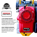 Tomahawk 10" Honda Concrete Floor Grinder 10HP GXV390 Motor for Smoothing, Floor Prep, Coatings TGDR10H