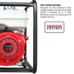 Tomahawk 3 Inch Trash Water Pump 375 GPM 8 HP GX270 powered by Honda Portable Utility TW3H