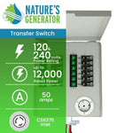Nature's Generator 12-Circuit 120/240V 50A Non-Automatic Transfer Switch NGPHPTK3