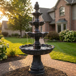 Sunnydaze 4-Tier Grand Courtyard Outdoor Water Fountain - 80" H FC-73850