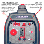 Tomahawk 2000 Watt Inverter Generator Super Quiet Portable Gas Power Professional Use TG2000i