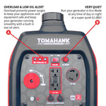 Tomahawk 3000 Watt Inverter Generator Super Quiet Portable Gas Power Professional Use TG3000i