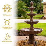 Sunnydaze Large Tiered Ball Outdoor Fountain - 80" H FC-73803