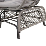 Sunnydaze Double Outdoor Egg Chair with Legs with Cushions and Pillows - Gray DL-912