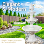 Sunnydaze Welcome 3-Tier Outdoor Water Fountain for Garden - 57" - Deep Espresso FC-6291