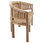 Sunnydaze Outdoor Wooden Teak Banana Bench for Garden or Patio - 59" W LAX-5191