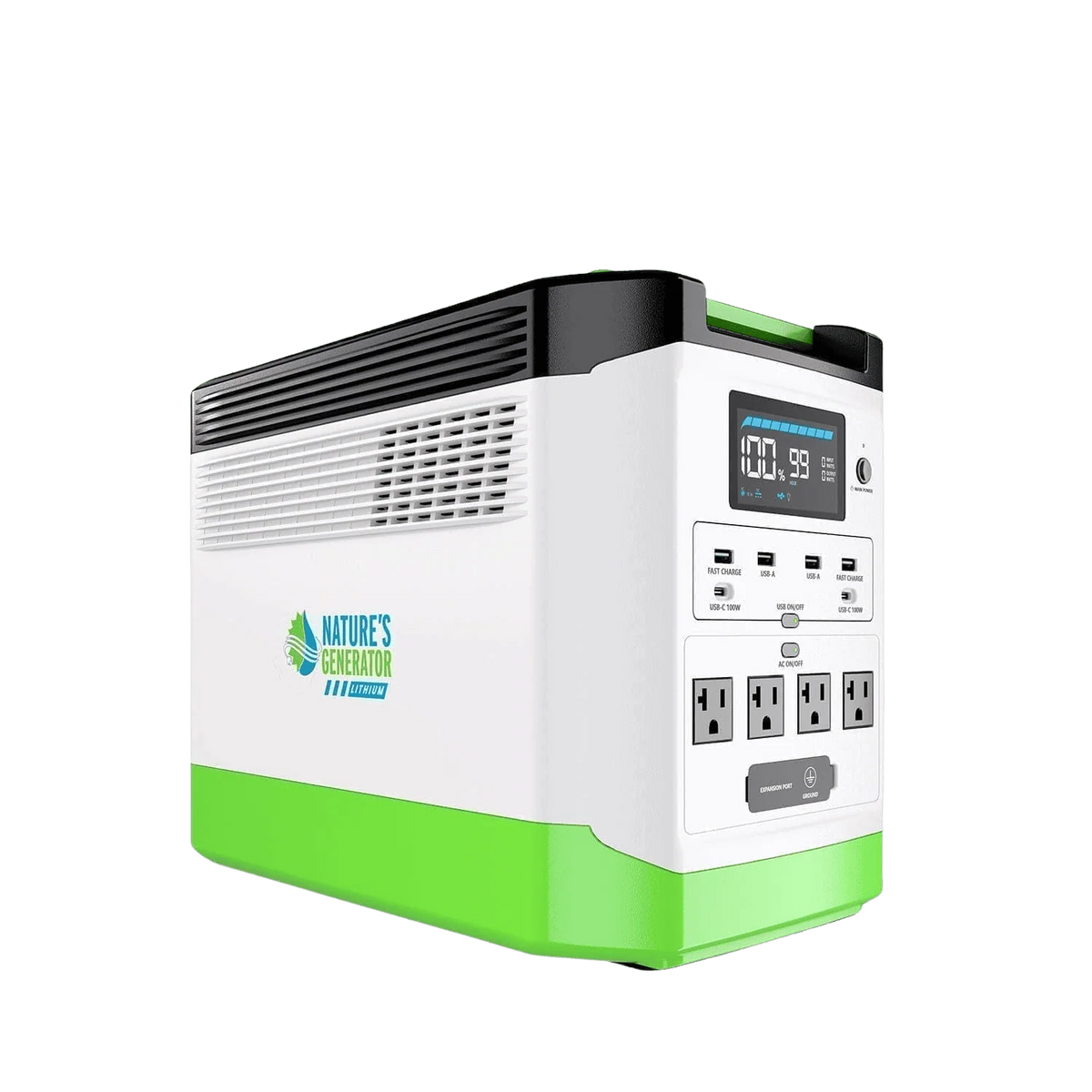 Nature's Generator High Capacity Expandable Lithium 1800 Power Station NGLGN18