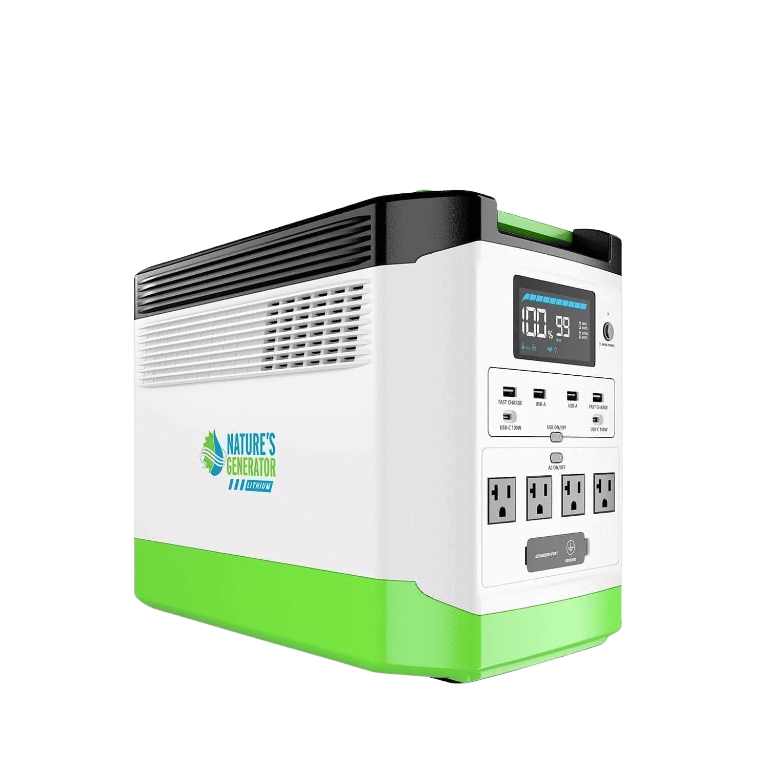 Nature's Generator High Capacity Expandable Lithium 1800 Power Station NGLGN18