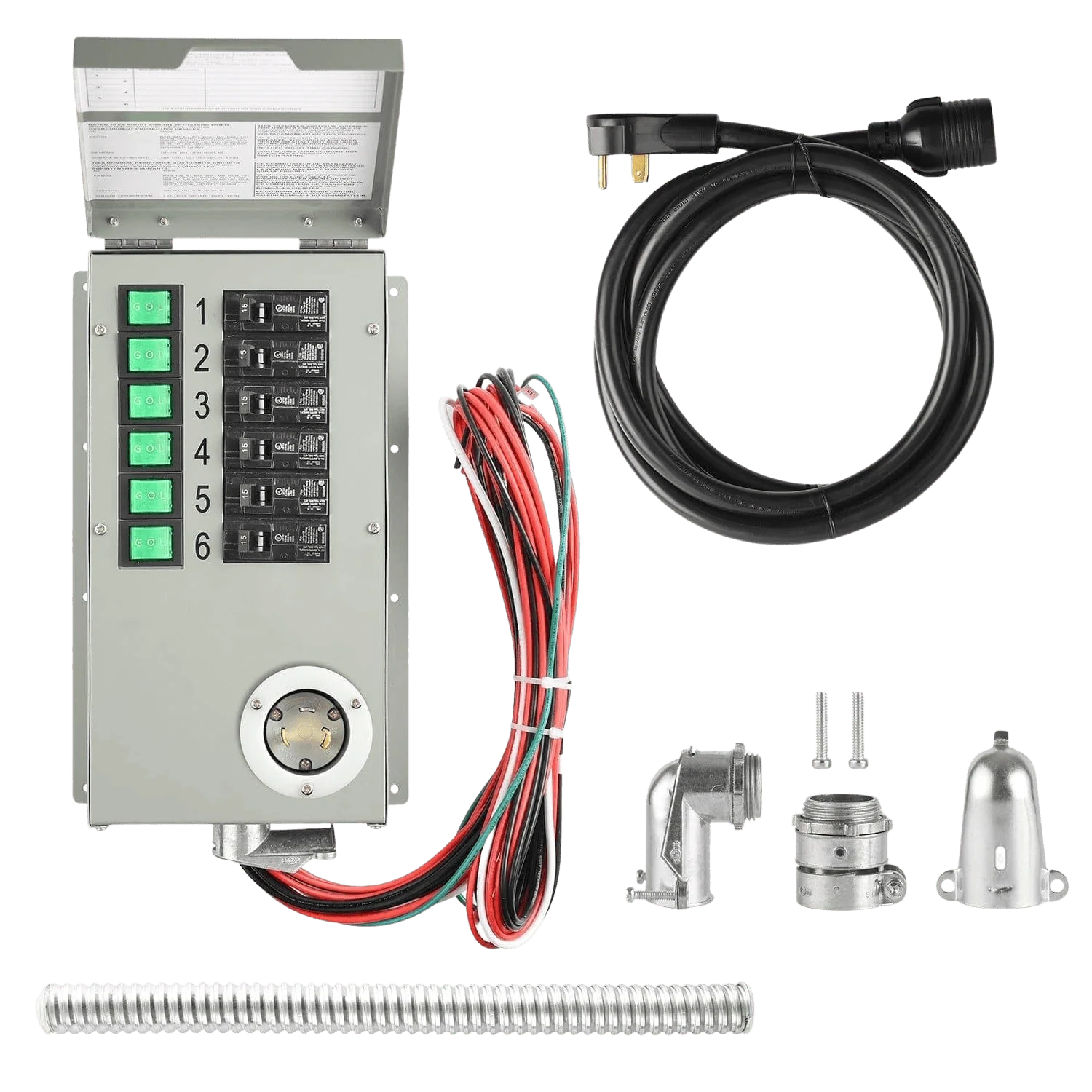 Nature's Generator 120V 30A 6-Circuit Non-Automatic Transfer Switch HKNGPTKEL