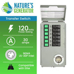 Nature's Generator 120V 30A 6-Circuit Non-Automatic Transfer Switch HKNGPTKEL