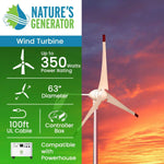 Nature's Generator 350W Wind Turbine NGPHWT