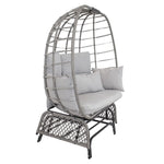 Sunnydaze Double Outdoor Egg Chair with Legs with Cushions and Pillows - Gray DL-912