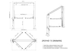 Olympic 15,000 lb Heavy-Duty 2-Post Clear Floor Vehicle Lift 2PCFHD-15