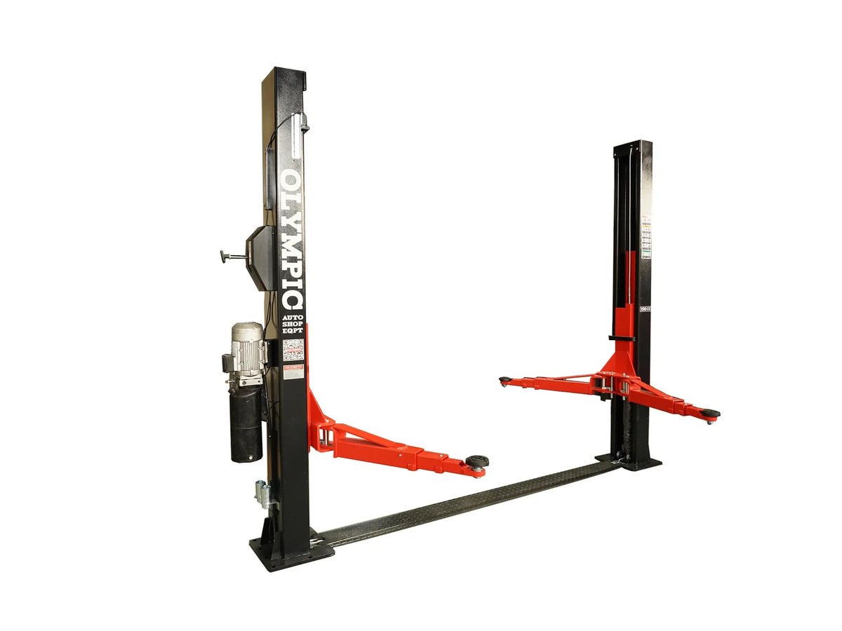 Olympic 12,000 lb Heavy-Duty Base Plate 2-Post Vehicle Lift with 3-Stage Arms 2PBP-12