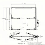 Olympic 10,000-lb Clearfloor 2-Post Lift 2PCFXL-10